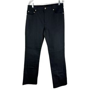 St. John Collection NWOT Stretch Denim Jeans Black Size 8 Mid Rise Straight Leg